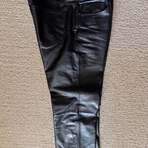 Gap Black Leather Boot Cut Pants